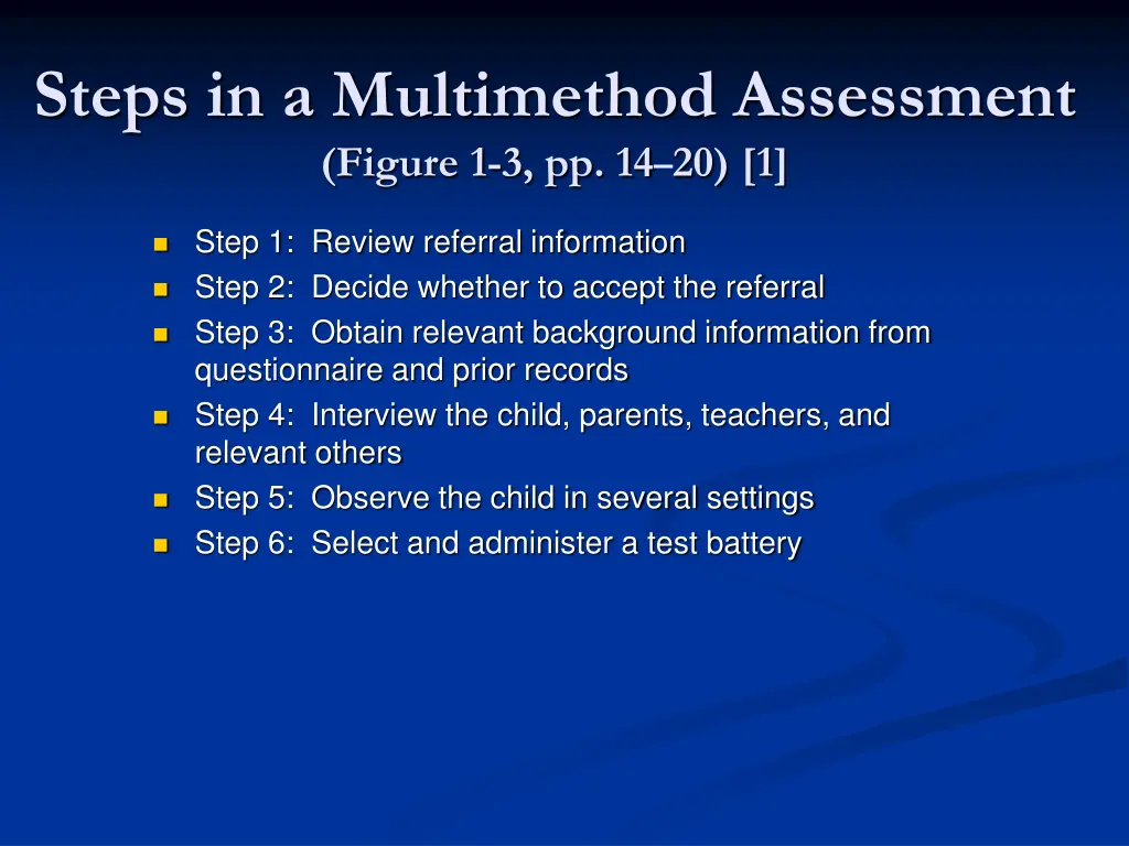 steps in a multimethod assessment figure