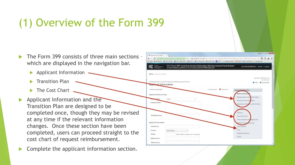 1 overview of the form 399