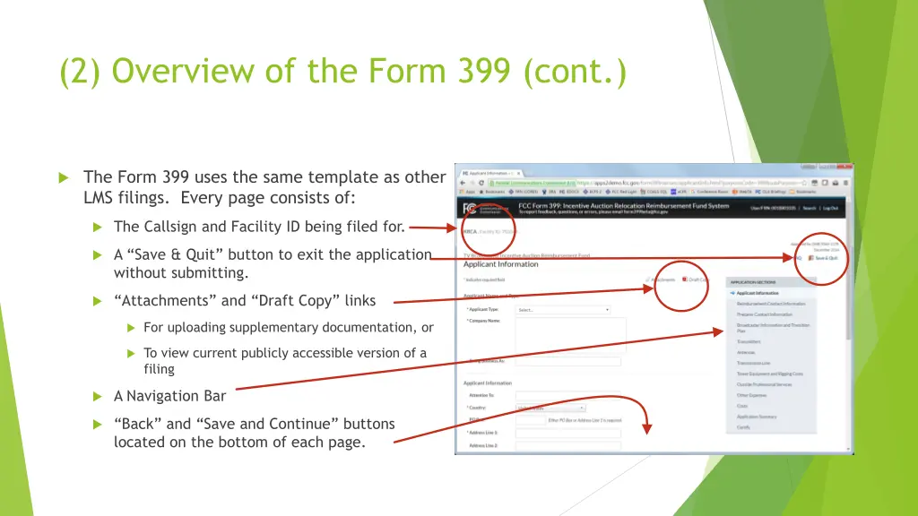 2 overview of the form 399 cont