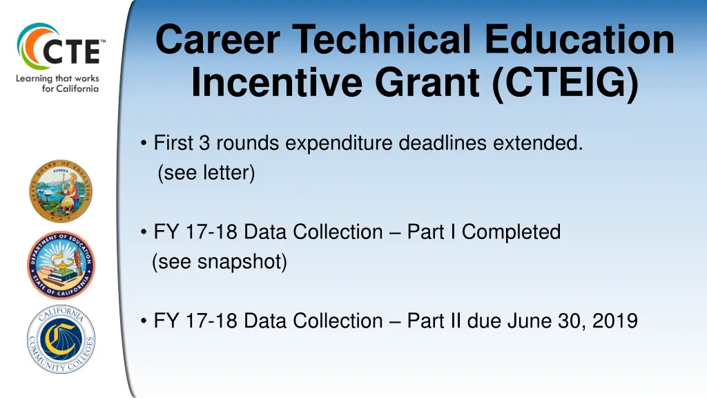 career technical education incentive grant cteig