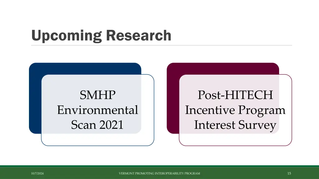 upcoming research