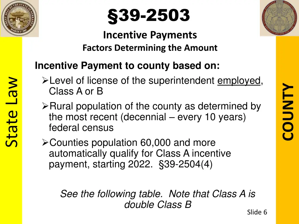 39 2503 incentive payments factors determining