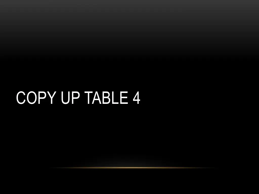 copy up table 4