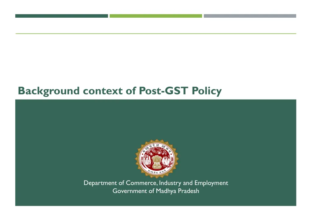 background context of post gst policy