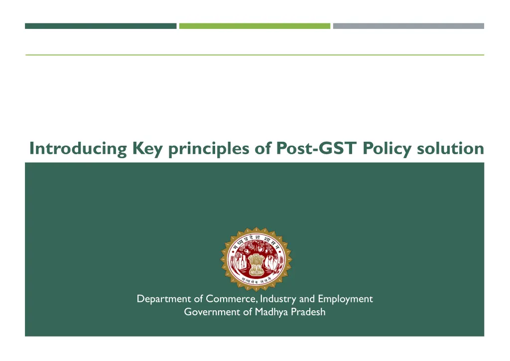 introducing key principles of post gst policy