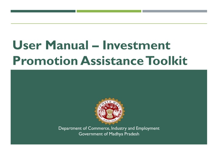 user manual investment promotion assistance