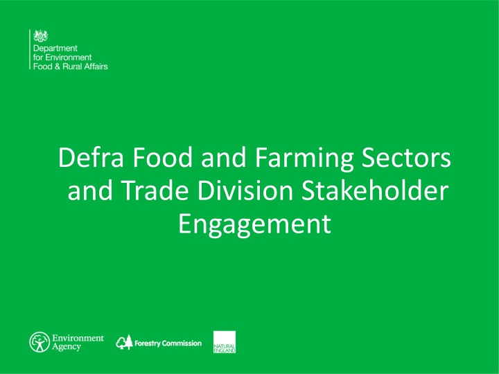 defra food and farming sectors and trade division