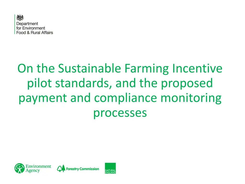 on the sustainable farming incentive pilot