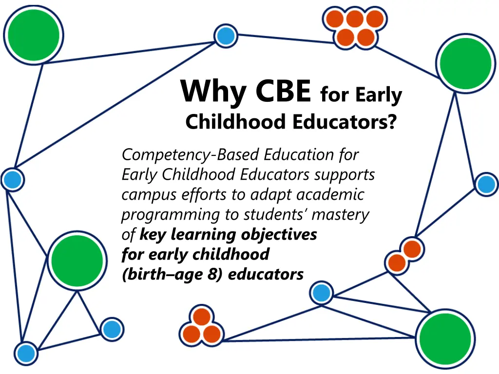 why cbe for early childhood educators competency