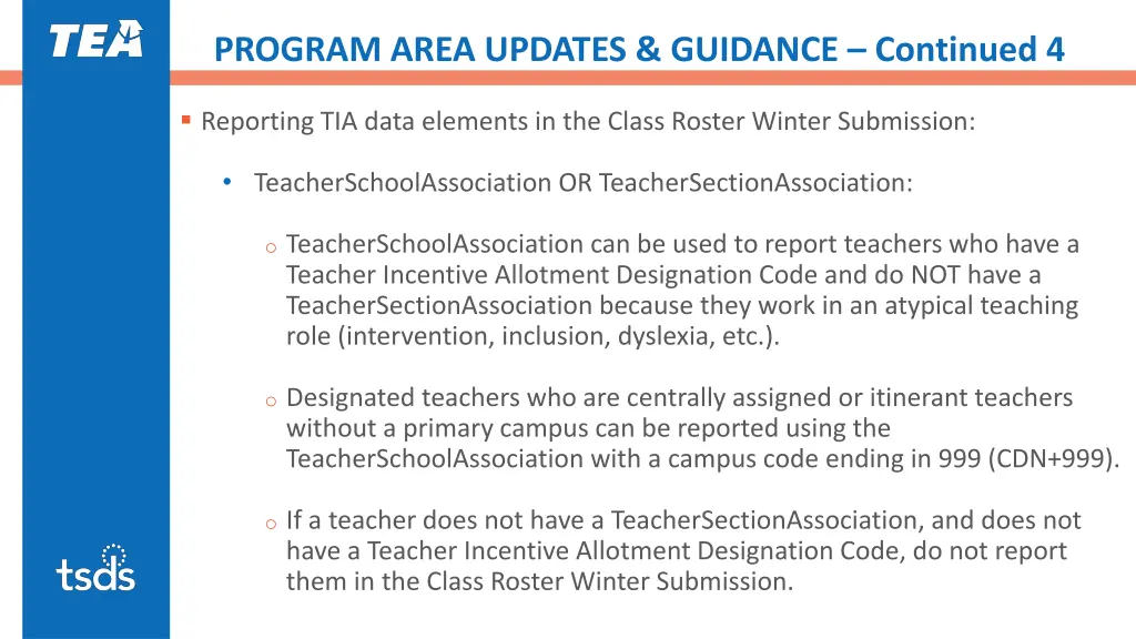 program area updates guidance continued 4