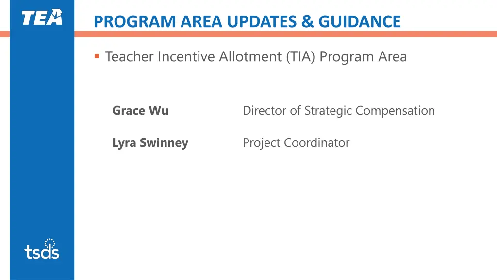 program area updates guidance