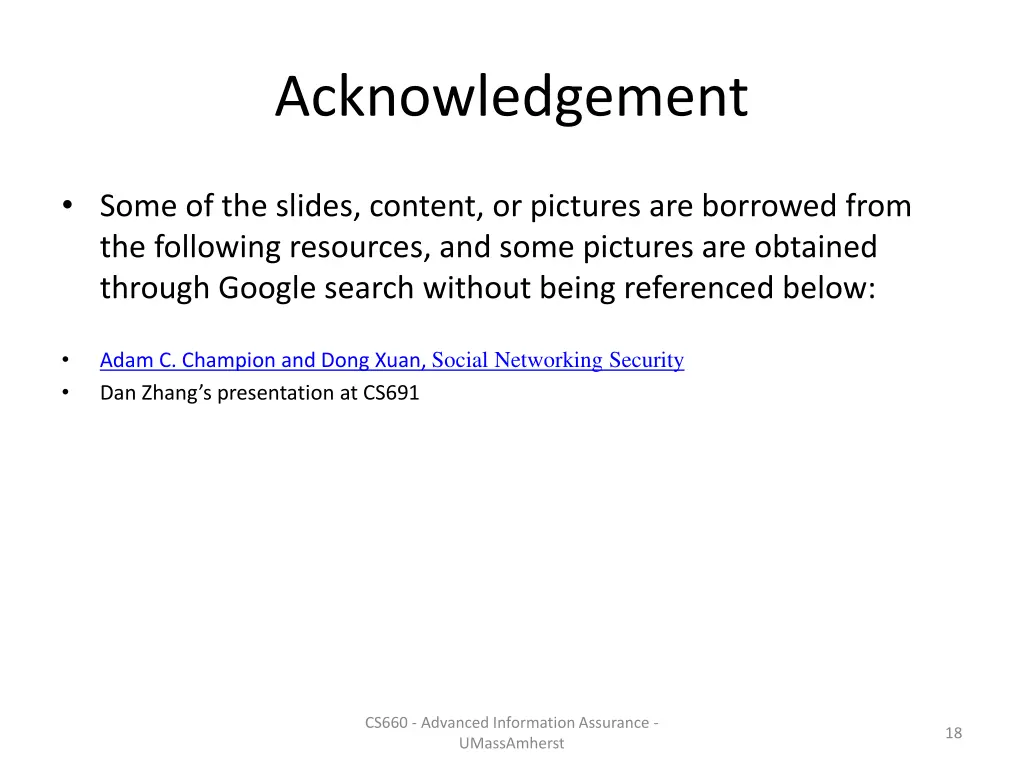 acknowledgement