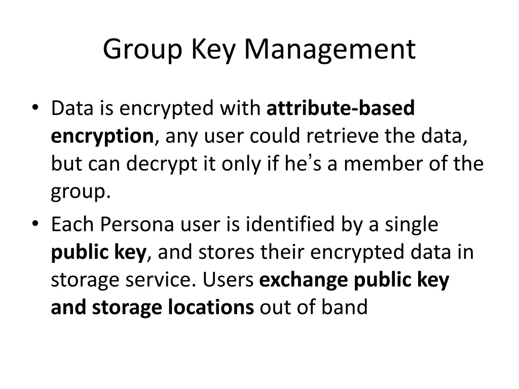 group key management