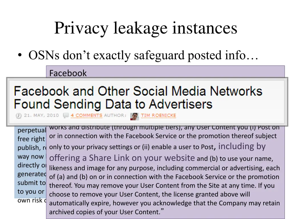 privacy leakage instances 3