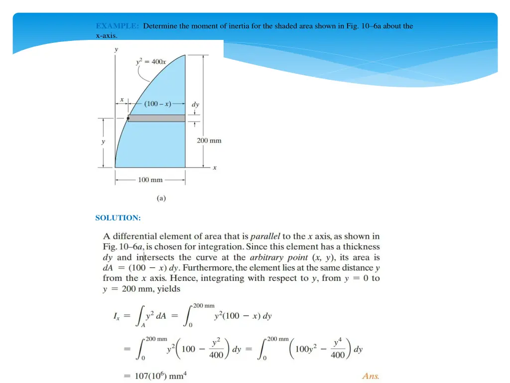 example determine the moment of inertia 1