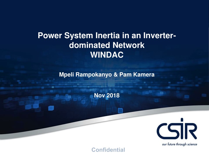 power system inertia in an inverter dominated