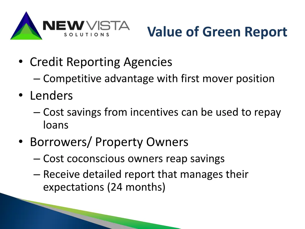 value of green report