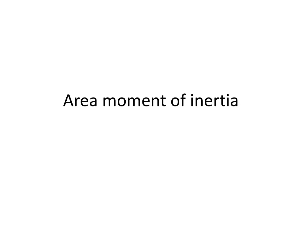 area moment of inertia