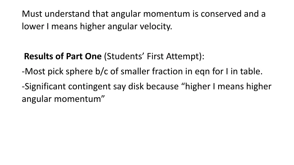 must understand that angular momentum