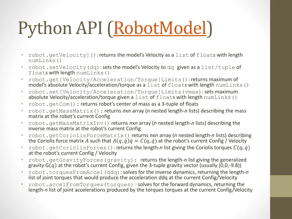 python api robotmodel