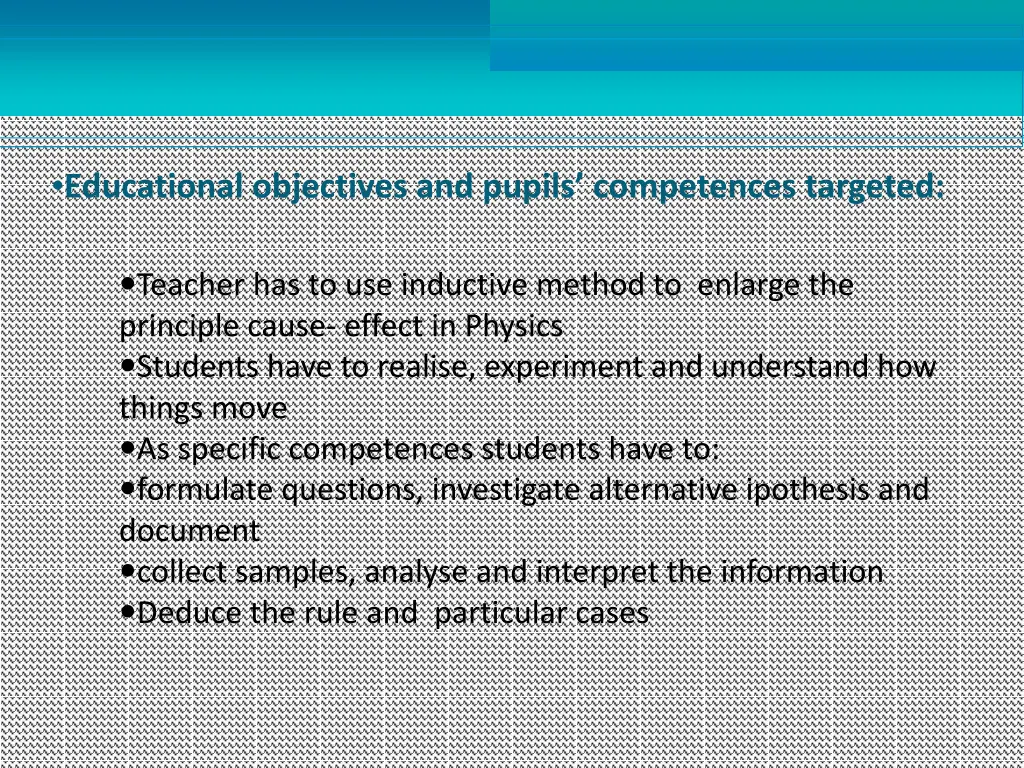 educational objectives and pupils competences