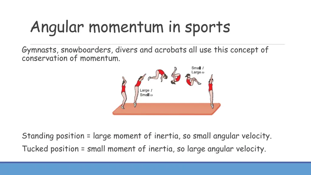 angular momentum in sports