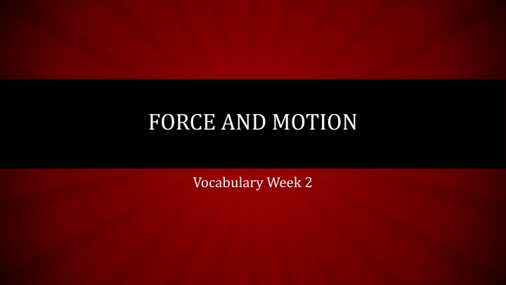 force and motion