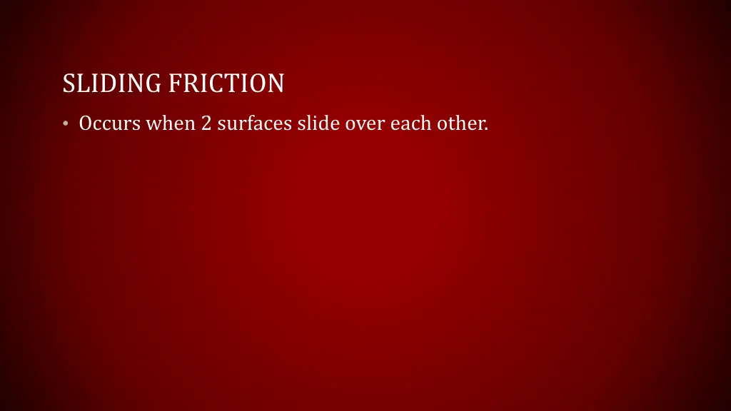 sliding friction