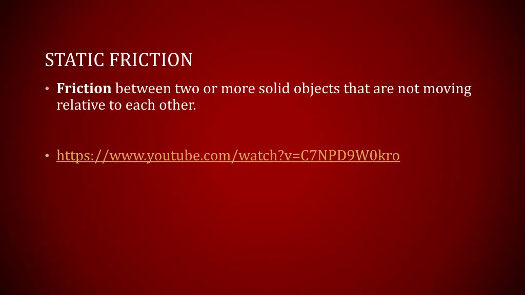 static friction