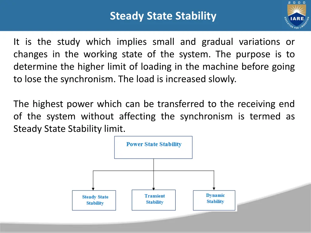 steady state stability 14