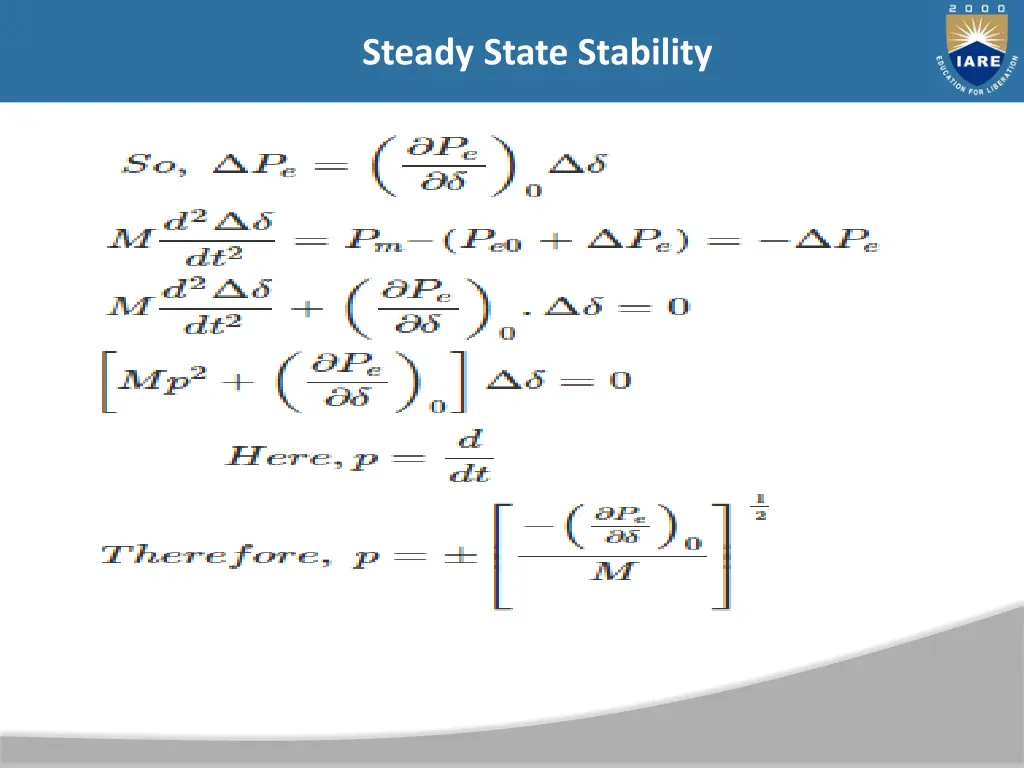 steady state stability 19