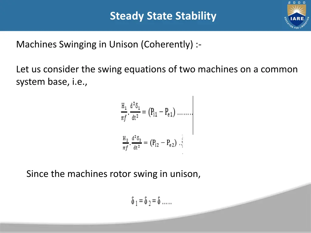 steady state stability 25