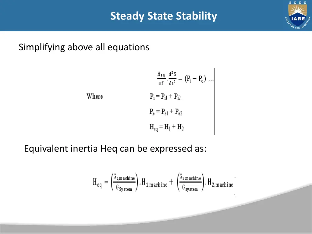 steady state stability 26