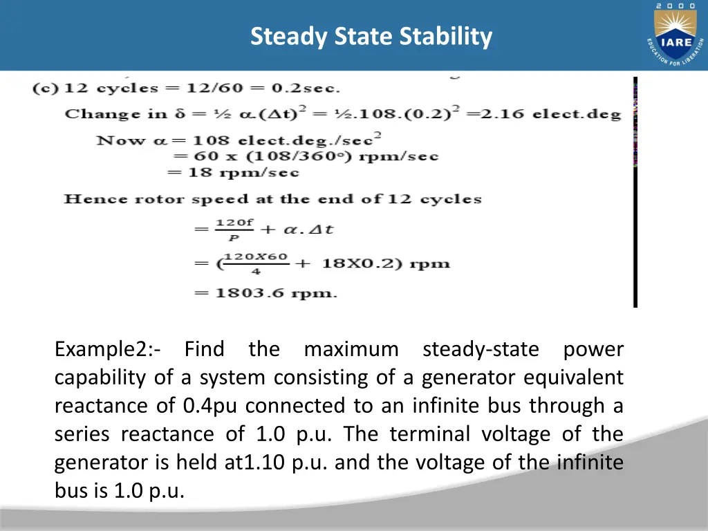 steady state stability 29