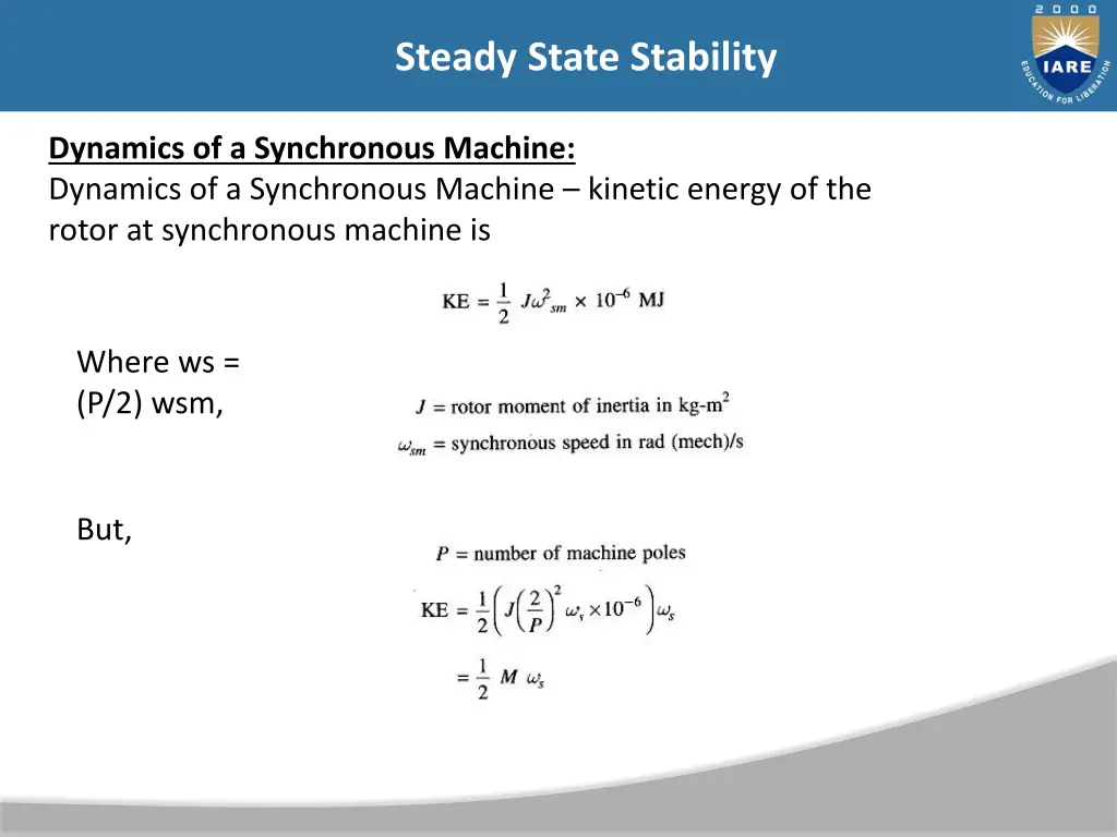 steady state stability 3