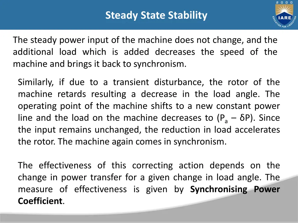 steady state stability 33