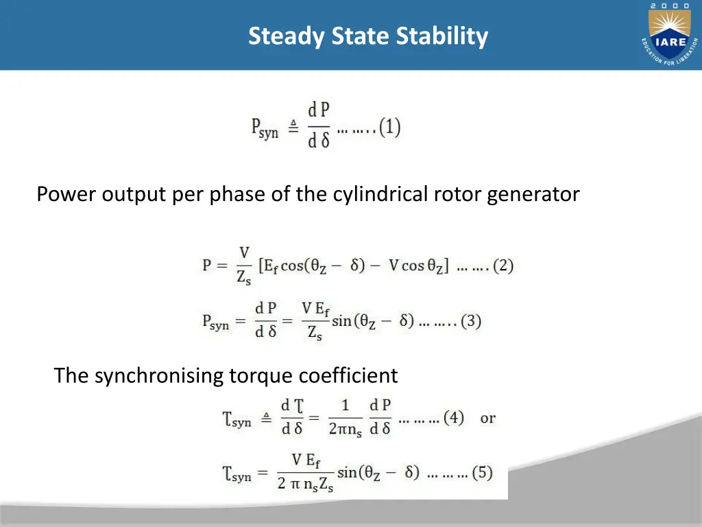 steady state stability 34