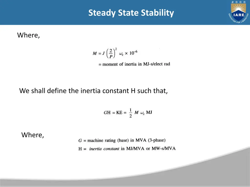 steady state stability 4