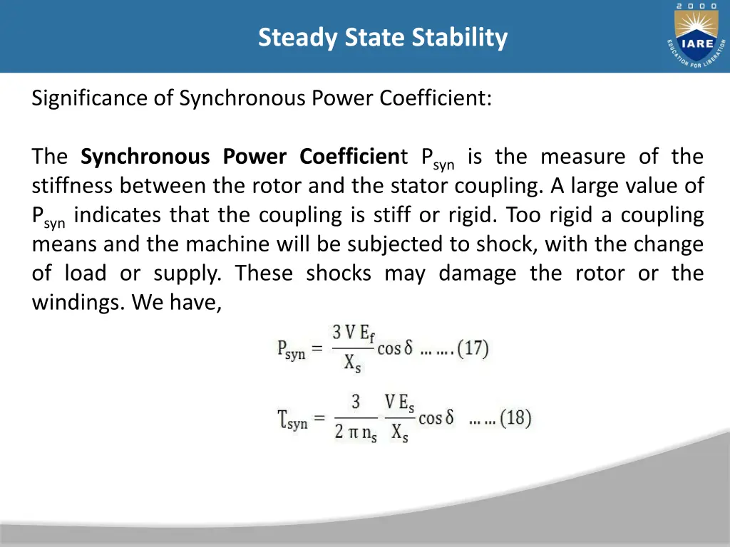 steady state stability 40