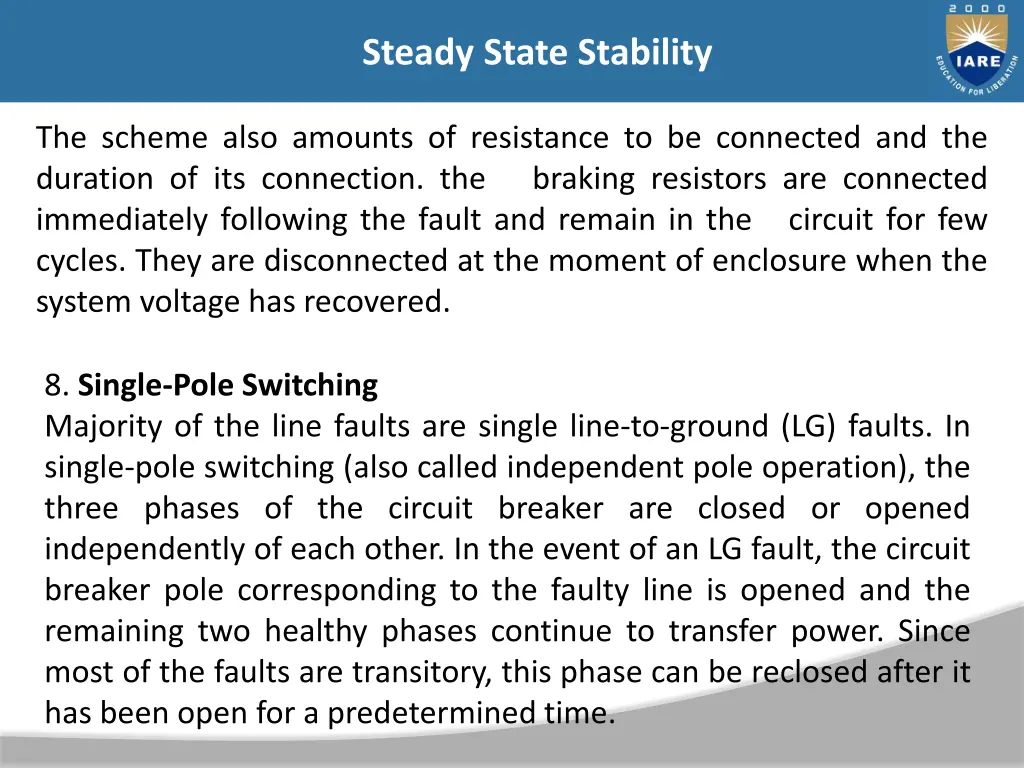 steady state stability 47