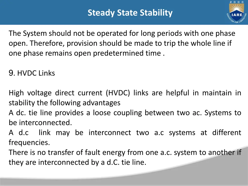 steady state stability 48