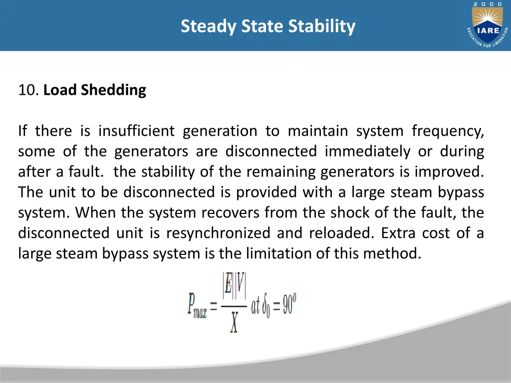 steady state stability 49