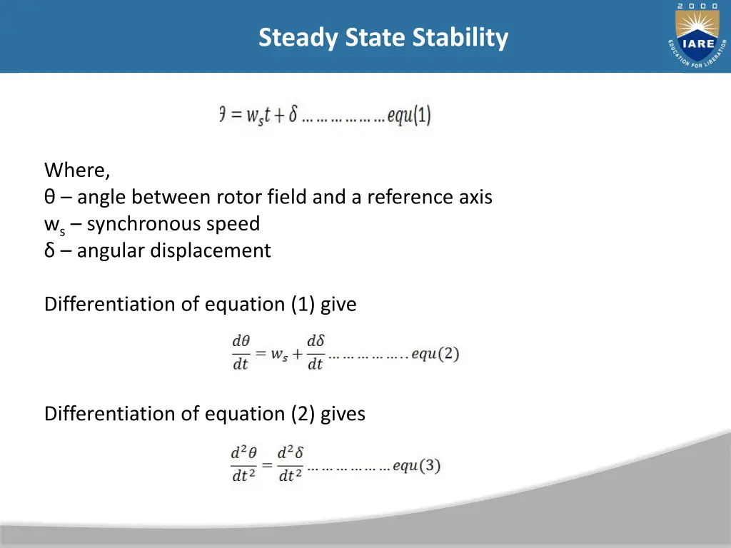 steady state stability 9