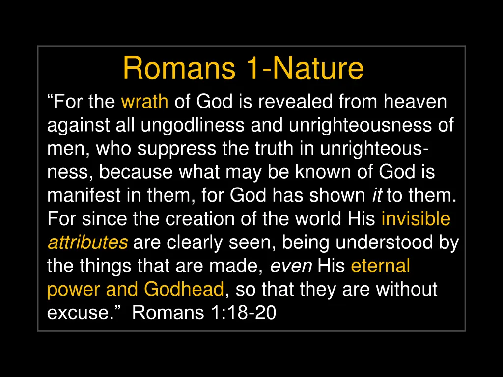 romans 1 nature