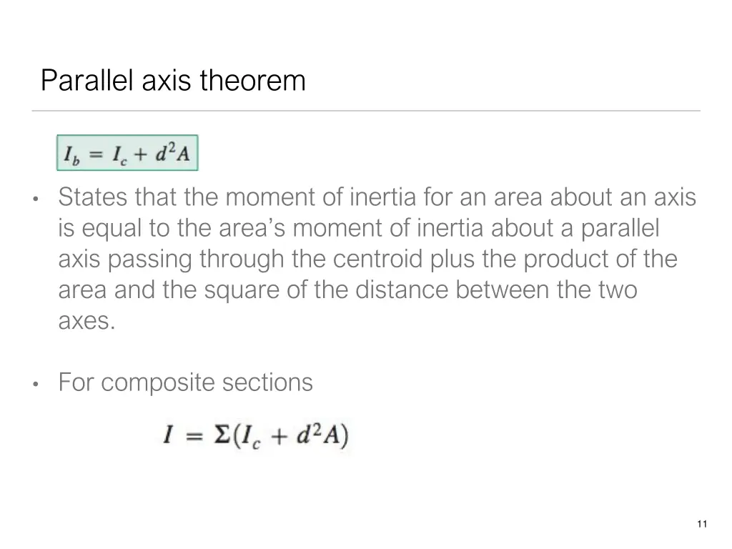 parallel axis theorem