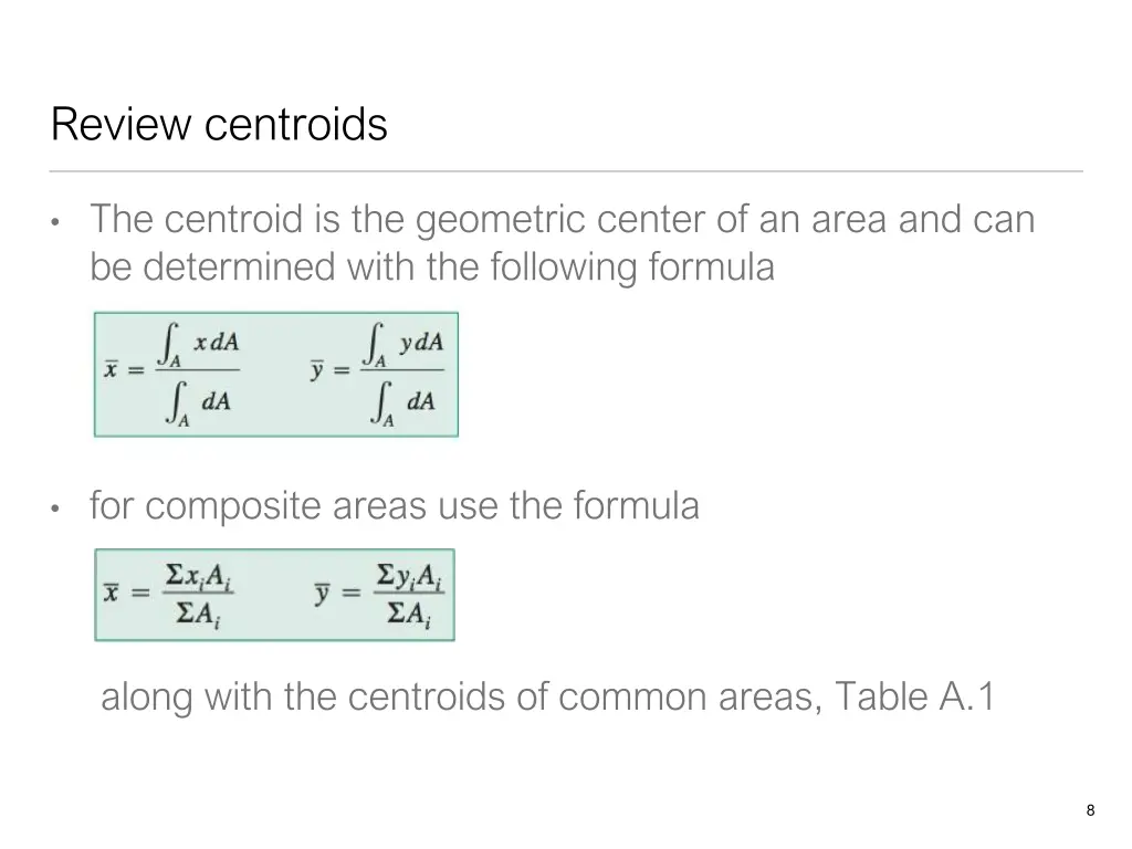 review centroids