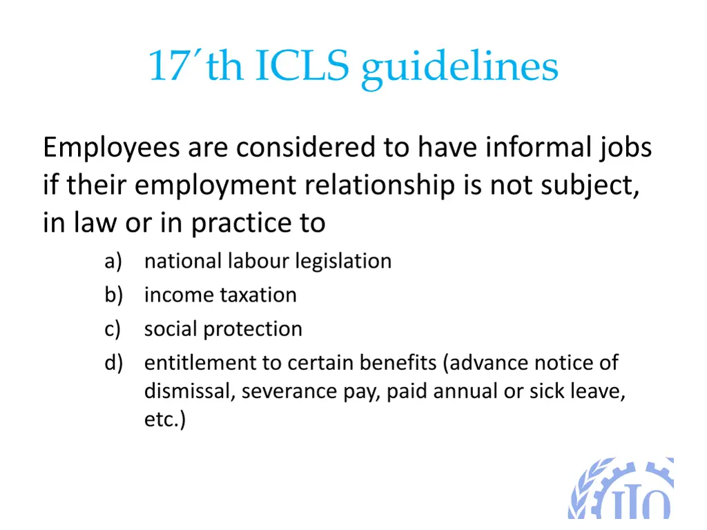 17 th icls guidelines