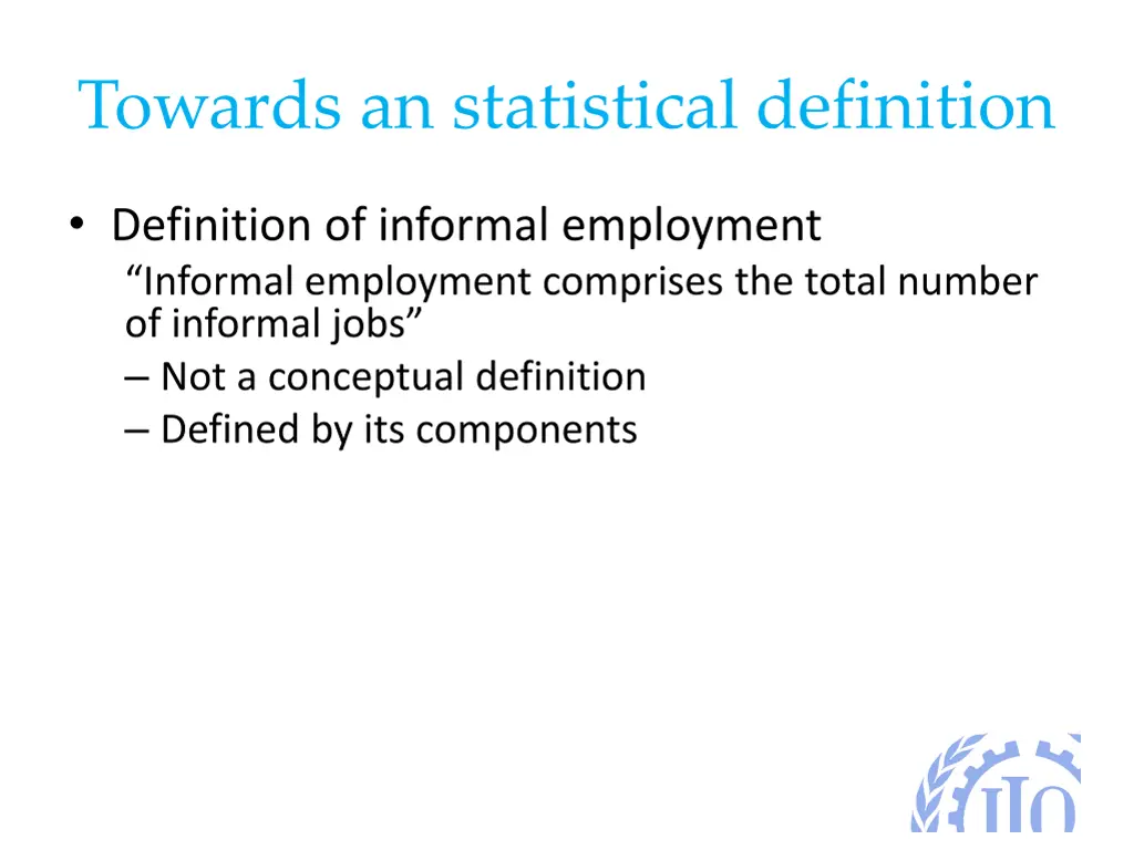 towards an statistical definition