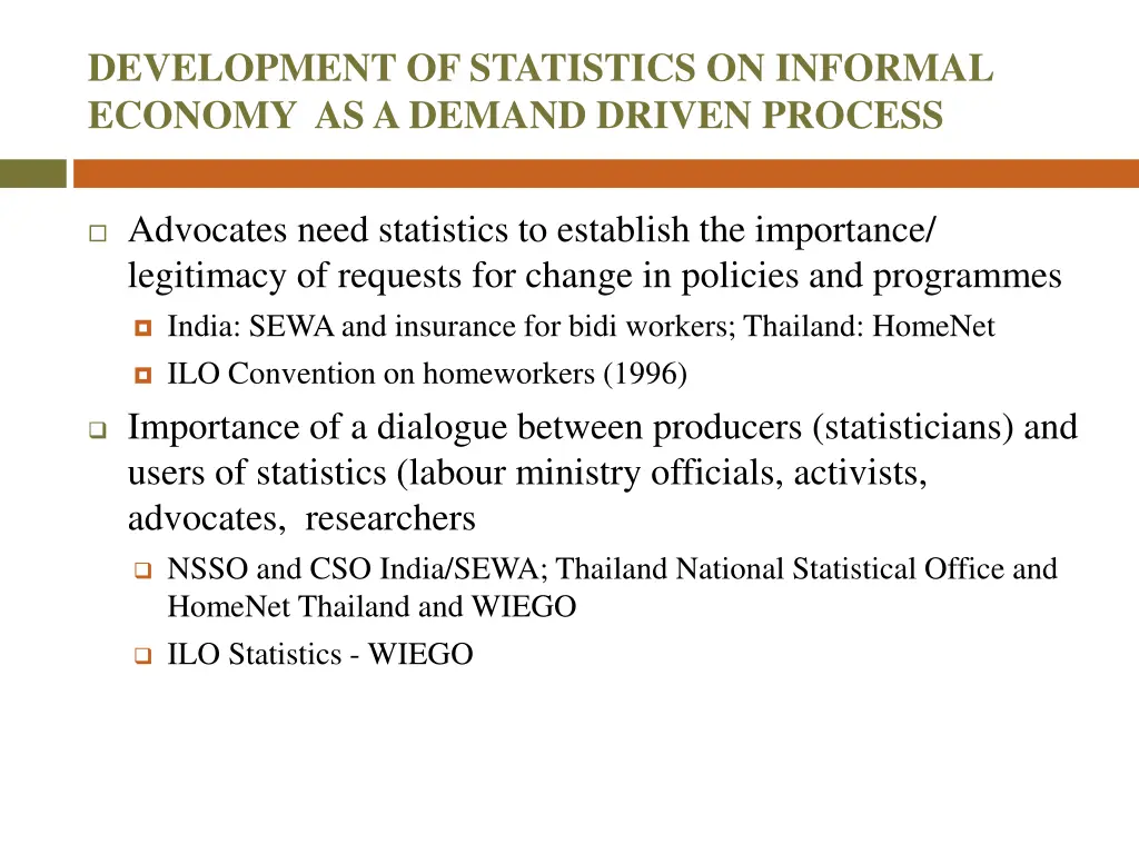 development of statistics on informal economy