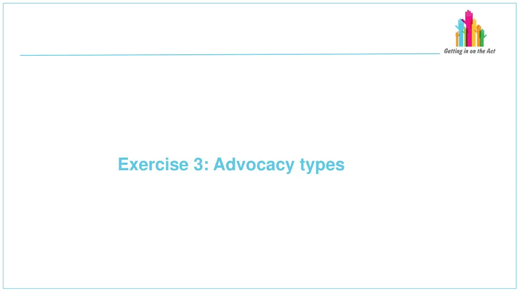 exercise 3 advocacy types